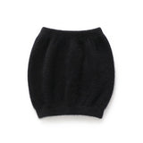 Womens Pure Cashmere Knit Belly Warmer Cashmere Belly Wrap for Winter Black M
